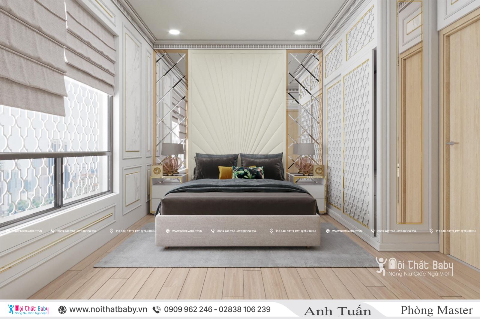 Thiết kế nội thất căn 106m2 chung cư Emerald Celadon City